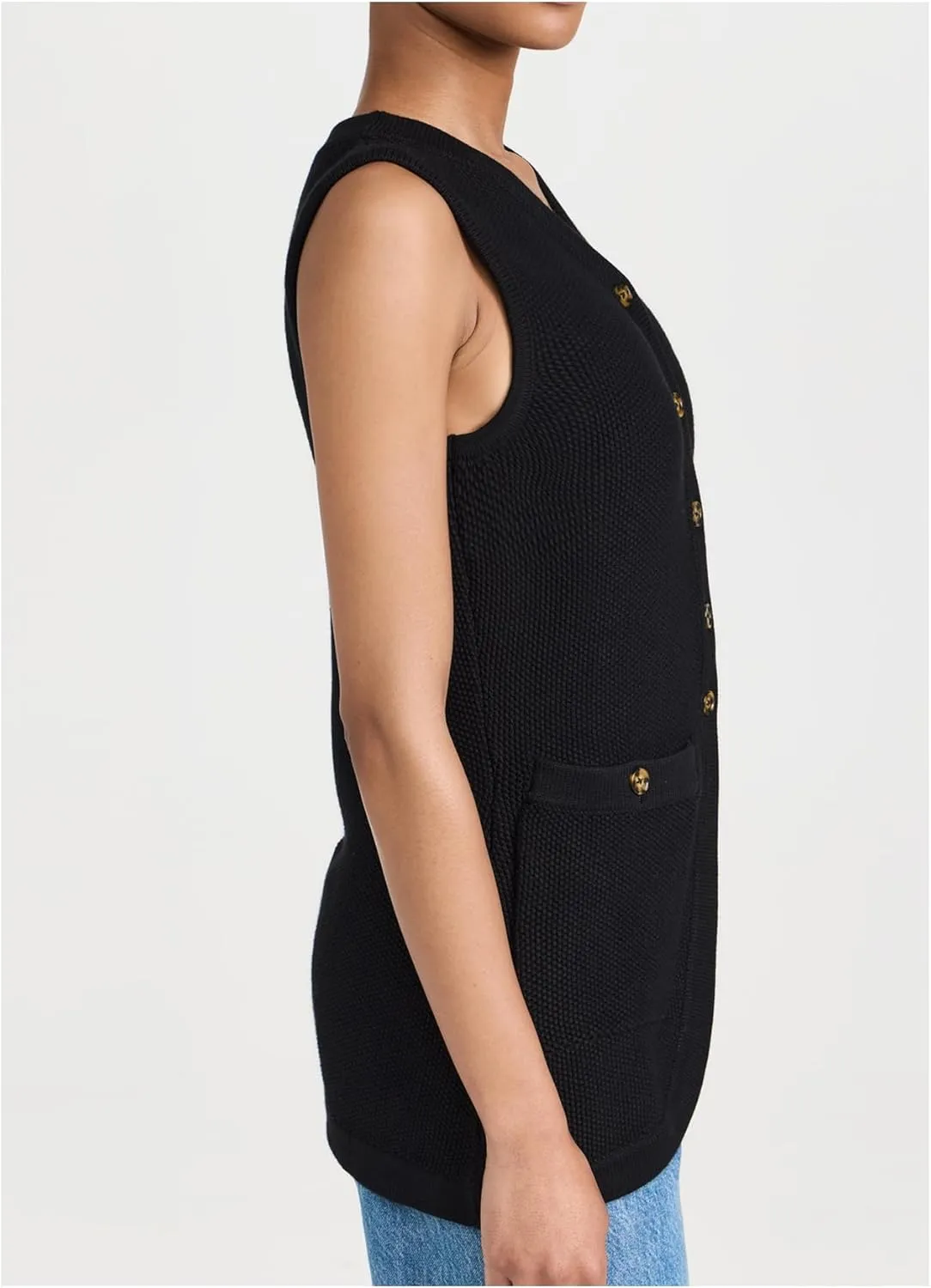Women's Sweater Vest Sleeveless Cardigan V-neck Button Down Knit Sweater Tops 2025 Spring Summer Trendy Outfits