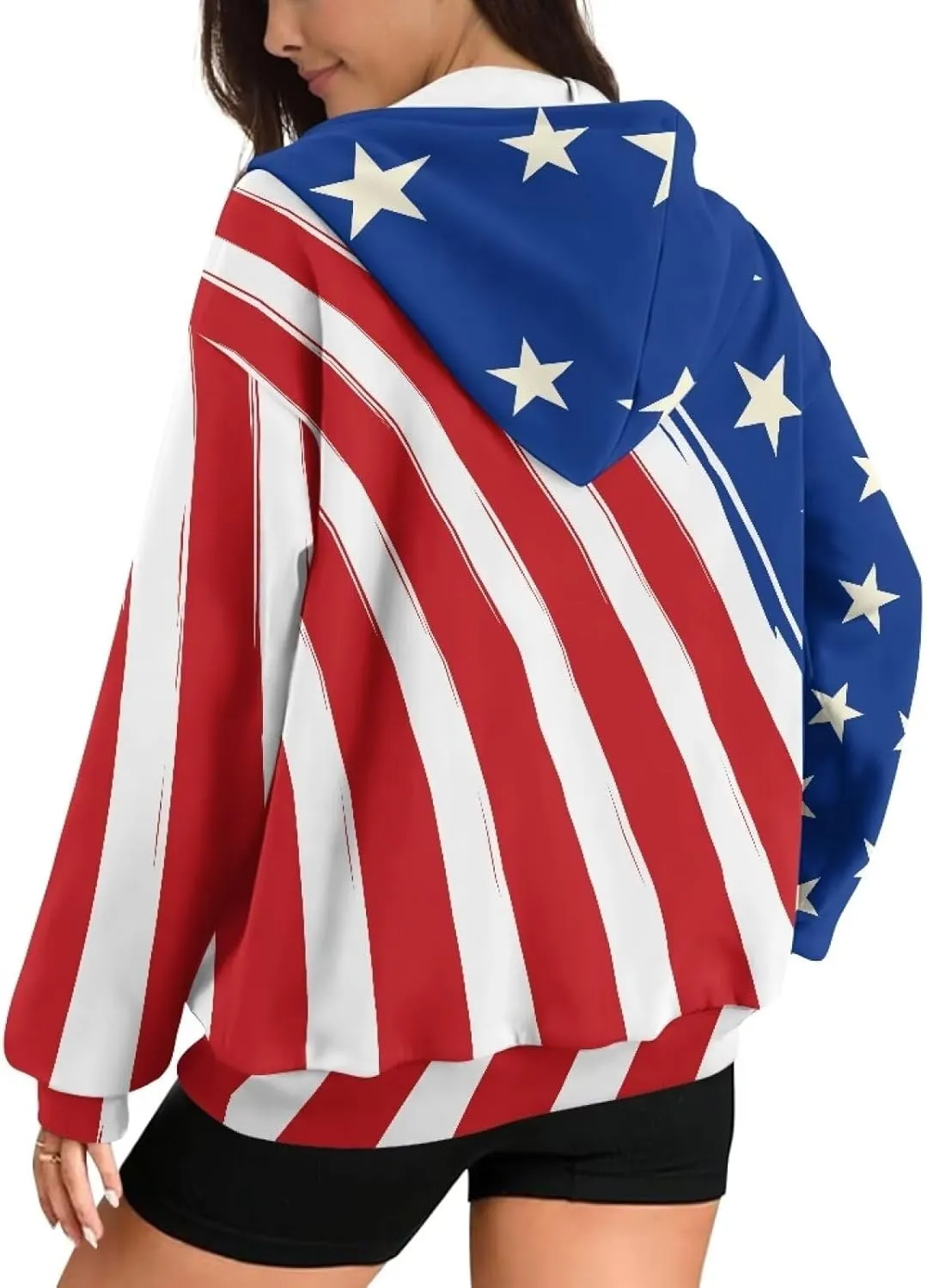 Womens Zip Up Hoodie Long Sleeve Oversized Sweatshirts Casual Loose Hooded with Pockets Lightweight Y2K Jacket Size XS-XL