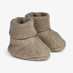 Wool Fleece Booties | Baby - grey stone