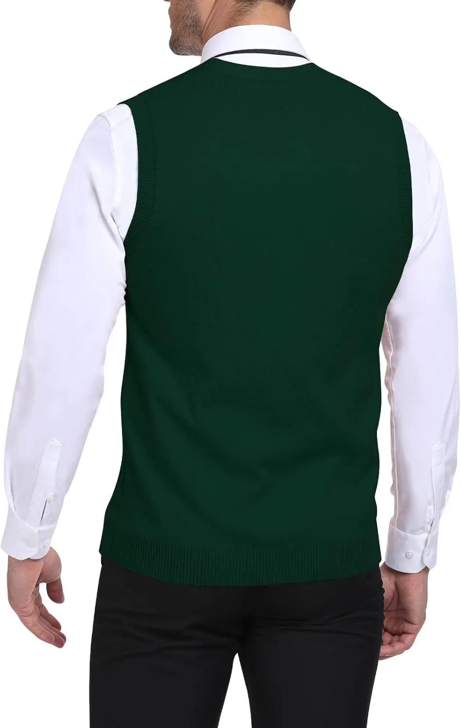 YTD Men's Sleeveless Sweater Vest V-Neck Casual Cable Knit Button Down Cardigan Vest