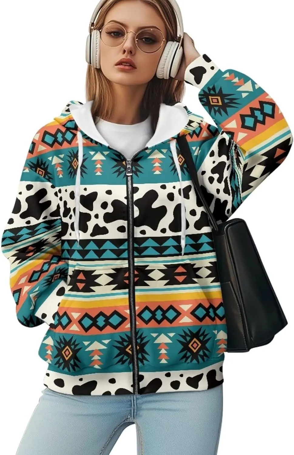 ZOUTAIRONG Hoodies for Women Zip Up Hoodie Oversize Sweatshirt Womens Jackets with Pocket