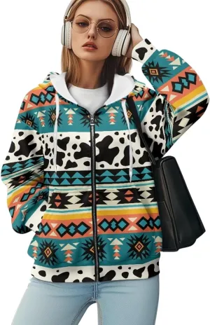 ZOUTAIRONG Hoodies for Women Zip Up Hoodie Oversize Sweatshirt Womens Jackets with Pocket