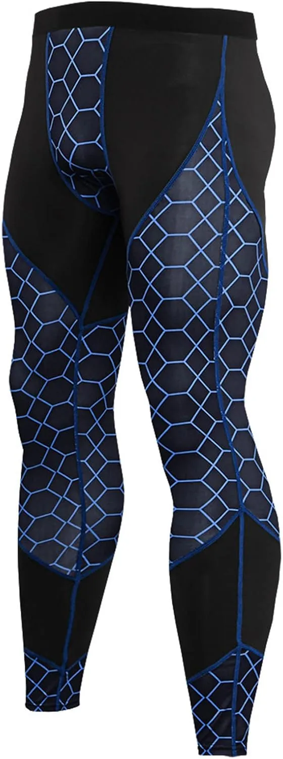 ZYXTIM Men's Compression Pants, Quick Dry Gym Workout Sports Running Tights Slim Fit Yoga Leggings with Pocket/Non-Pocket