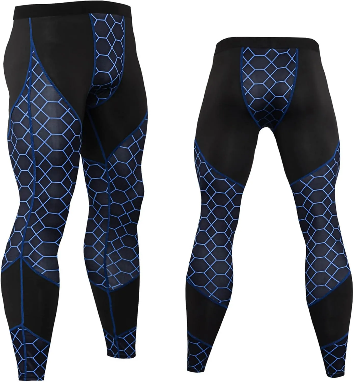 ZYXTIM Men's Compression Pants, Quick Dry Gym Workout Sports Running Tights Slim Fit Yoga Leggings with Pocket/Non-Pocket