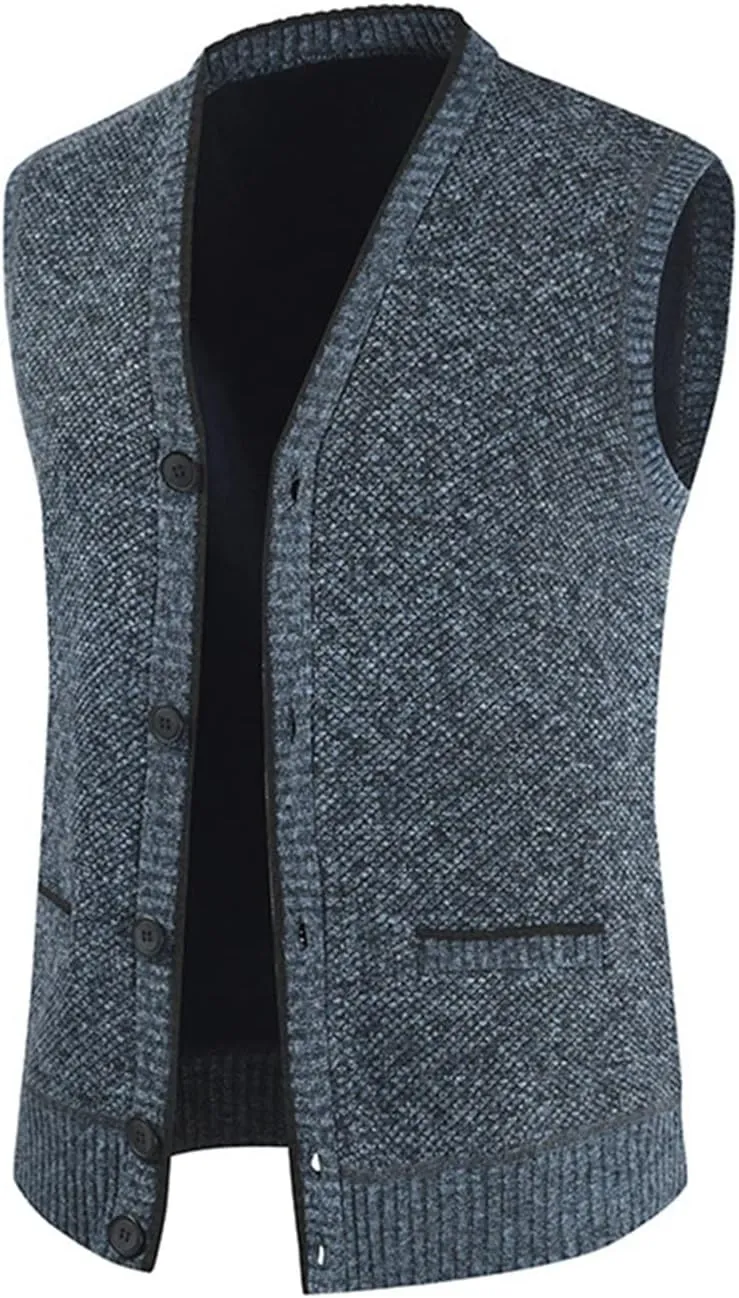 ZZSRJ Mens Jacket Sleeveless Vest Winter Fashion Casual Slim Coat Clothing Vests Cotton-Padded Men Vest Waistcoat Big Size (Color : 01, Size : XX-Large)