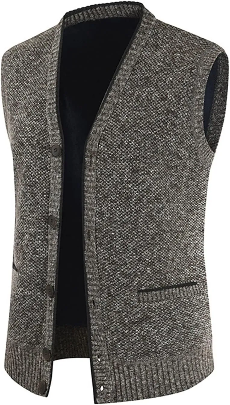 ZZSRJ Mens Jacket Sleeveless Vest Winter Fashion Casual Slim Coat Clothing Vests Cotton-Padded Men Vest Waistcoat Big Size (Color : 01, Size : XX-Large)